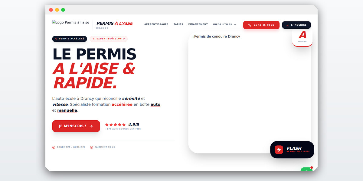 Site web Permis à l'aise