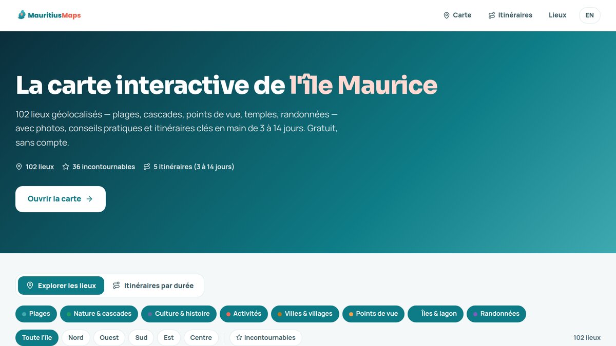 Carte interactive MauritiusMaps